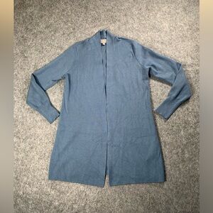 Cyrus Dusty Blue Longline Knit Cardigan